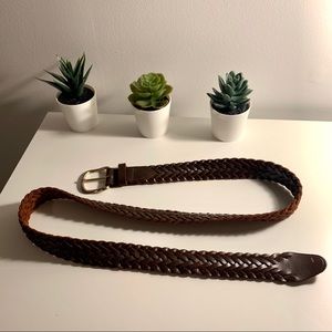 42” brown leather belt
